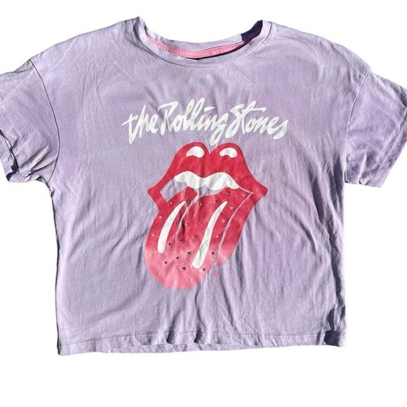 The Rolling Stones Girls Graphic Tee  Shirt Size 10-12 - Picture 1 of 5